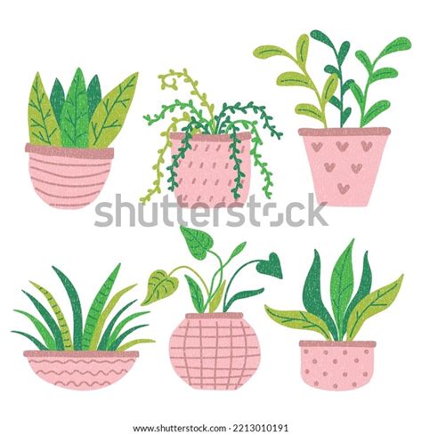 Plant Pot Vector Illustration Set Cartoon Stock Vector (Royalty Free) 2213010191 | Shutterstock