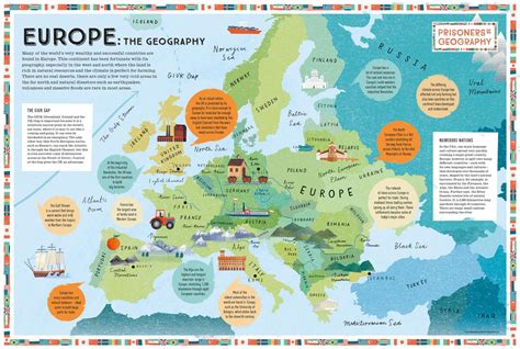 Europe Educational Wall Map - Prisoners of Geography – Geopacks