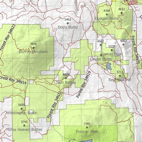 California Elk Hunting Zone Northeastern(S) Map by HuntData LLC ...