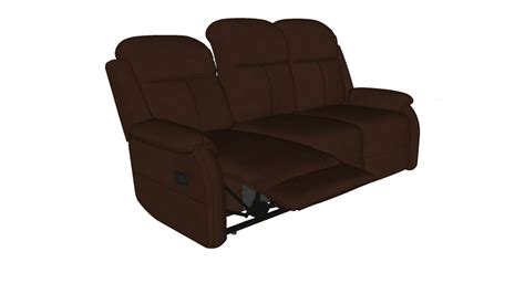 3 seater leather recliner sofa | 3D Warehouse