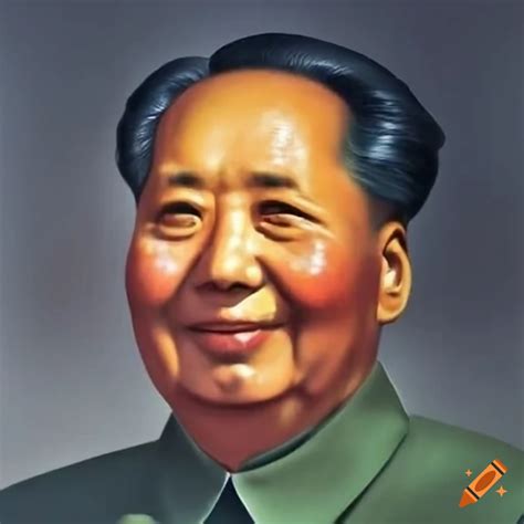 Smiling portrait of mao zedong