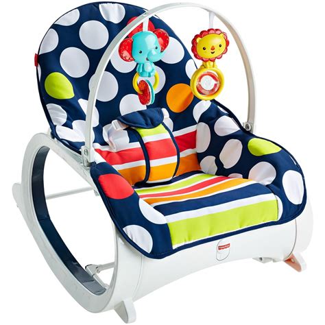 Fisher-Price Infant-to-Toddler Rocker - Navy Dot - Walmart.com ...