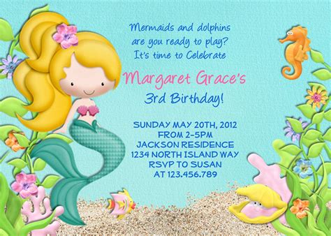 Mermaid Birthday Party Invitations | FREE Printable Birthday Invitation ...