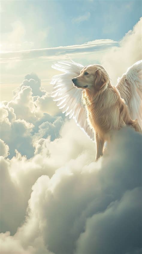 angel dog, dog with wings, golden retriever angel, pet in heaven ...