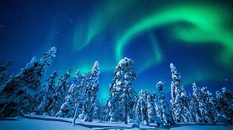 HD wallpaper: Landscape, Winter, Northern Lights, Finland, Seasons ...