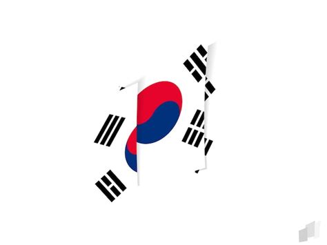 Premium Vector | South korea flag in an abstract ripped design modern ...