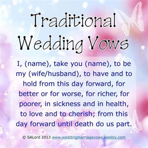 Best Traditional Wedding Vows