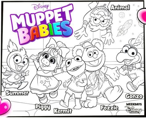 Muppet Babies Characters Coloring Sheet for Kids Shark Coloring Pages ...