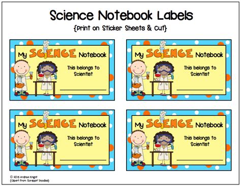 Math & Science Journal Labels | Science notebook labels, Science notebook, Science journal labels