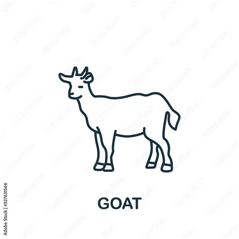 Goat icon from home animals collection. Simple line element Goat symbol for templates, web ...