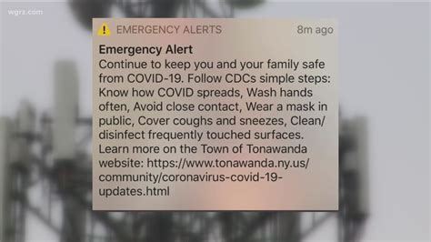 Emergency Alert about COVID-19 sent out by Town of Tonawanda | wgrz.com