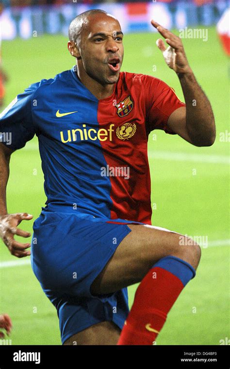 Thierry Henry (F.C. Barcelona) celebrates a goal Stock Photo - Alamy