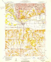 Map of Milan, IL in 1950 | Pastmaps