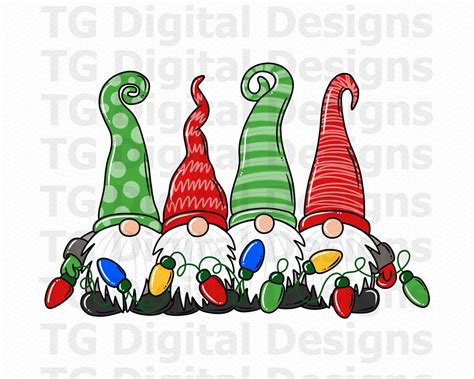 Christmas PNG Christmas Gnomes PNG Christmas Lights PNG | Etsy