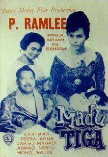 Malay Movie poster - P. Ramlee 'Madu Tiga' | Vintage graphic design ...