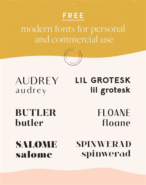 Free Modern Fonts for Commercial Use • Hearten Made