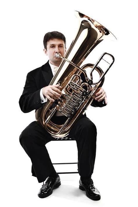 Tuba Player Brass Musician Isolated Stock Image - Image of length, male: 113407593