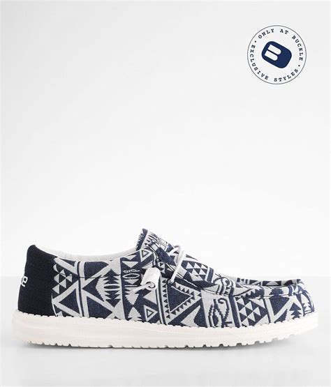 Hey Dude Wally Shoe - Men's Shoes in Navy Native | Buckle