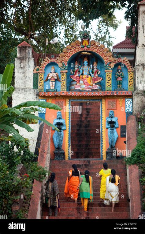 India, Kerala State, Varkala, hindu temple of Janardhana Swami Stock ...