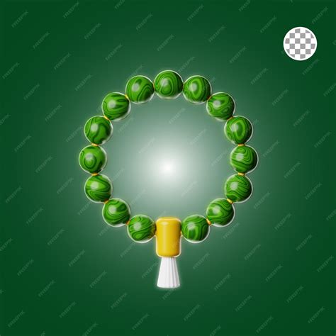 Premium PSD | Ramadan prayer beads 3d icon illustration