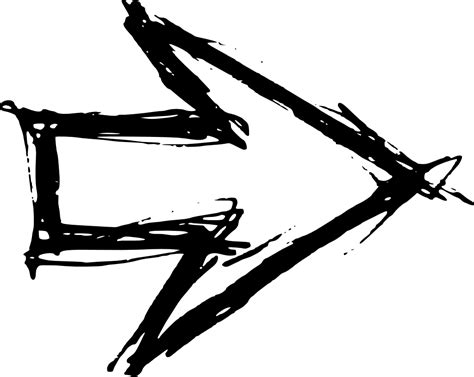 Black Hand Drawn Arrow Png