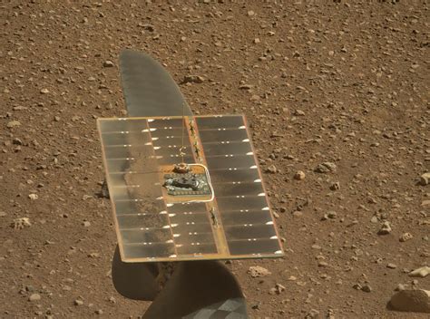 The solar panel of NASA's Ingenuity Mars Helicopter's solar panel as ...