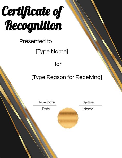 FREE Certificate of Recognition Template | Customize Online