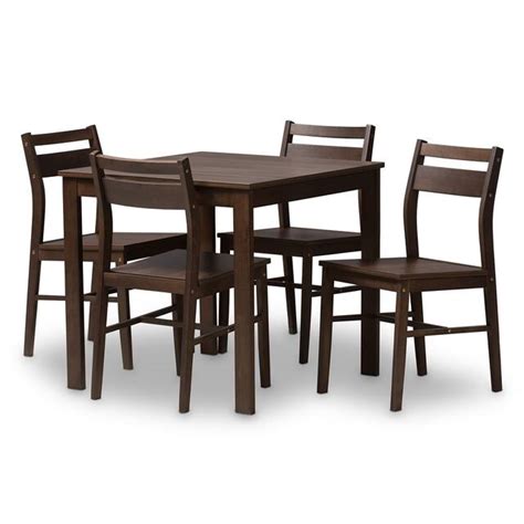 Contemporary 5-Piece Dining Set by Baxton Studio - Overstock - 20308372