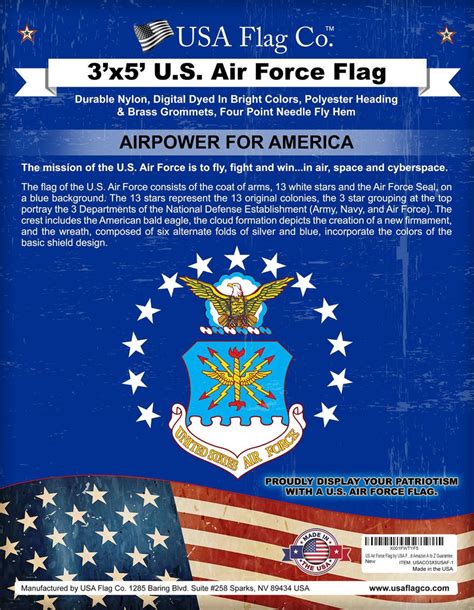 US Air Force Flag (3x5 foot) by USA Flag Co.