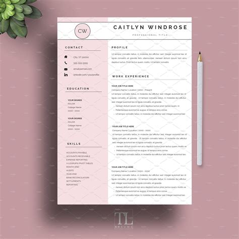 Free Pink Resume Template