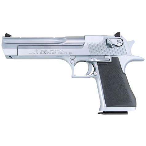 Magnum Research Desert Eagle Mark XIX Handgun, Semi-automatic, .50 AE, Brushed Chrome Finish, 7 ...