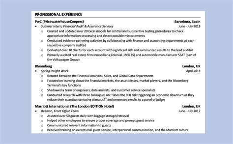 Free Investment Banking Resume Template | Career Principles