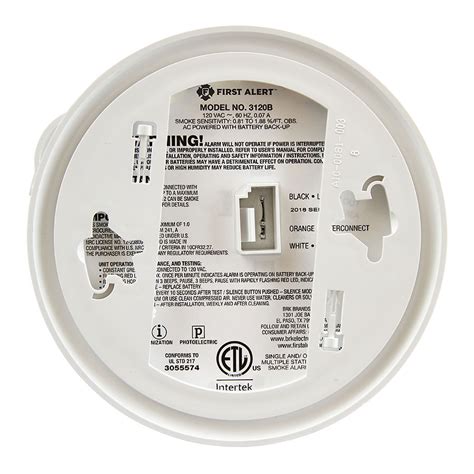 First Alert 3120B 120VAC Hardwired Dual Sensor Smoke Alarm