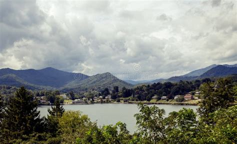 Lake Junaluska In North Carolina Stock Photo - Image of clouds ...