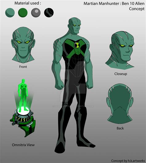 Martian Manhunter x ben 10 concept by Hkartworks99 on DeviantArt