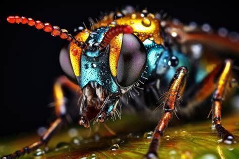 Premium Photo | Colorful HD macro photography of insects