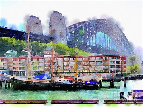 Sydney Harbour Bridge by Mary Bassett Painting by Esoterica Art Agency ...