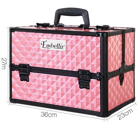 Buy Portable Cosmetic Beauty Make Up Carry Case Box Pink Online in ...