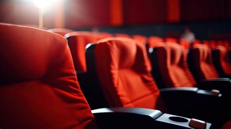 Premium AI Image | empty movie theater seats with a blank screen in the background