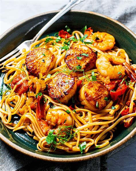 Spicy Scallop and Shrimp Linguine | Tried and True Recipes