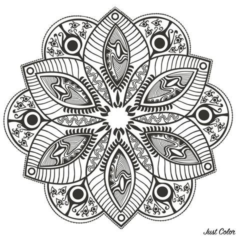 Mandala Original Flower - M&alas Adult Coloring Pages