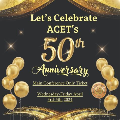 2024 ACET Spring Main Conference Ticket April 3rd-5th – Association For ...