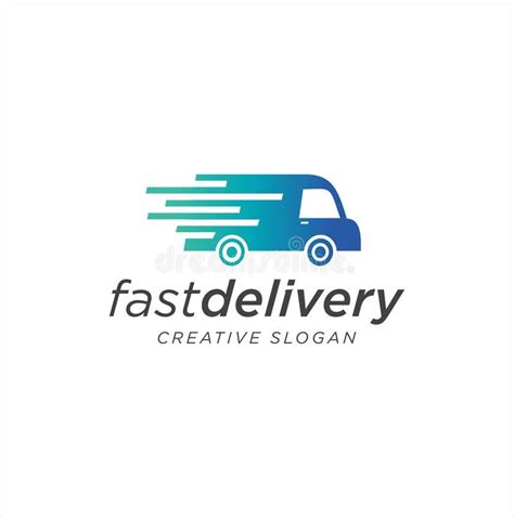 Fast Delivery Logo Design Vector Illustration . Delivery Truck Logo ...