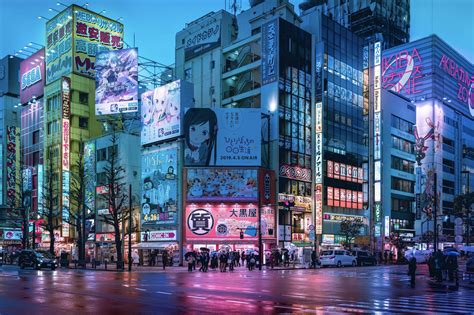 Fondos de pantalla : Akihabara, Tokio, fotografía, coche, reflexión, luz de la calle, gente ...