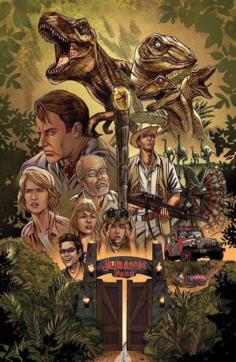 #JurassicPark fan poster created by Kevin McCoy & coloured by Ivan Nunez Jurassic Park Trilogy ...