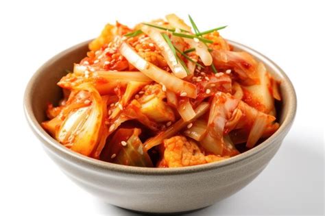 Premium AI Image | Kimchi is a traditional Korean banchan consisting ...