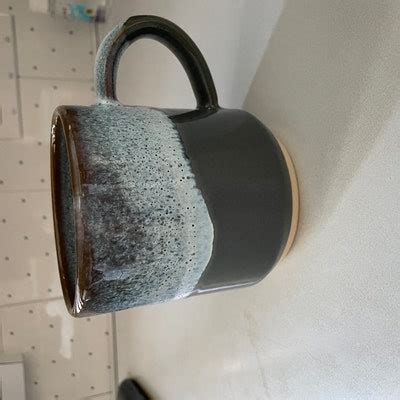 Stoneware Mug With Handle, Stoneware Coffee Mug, Pottery Mug Handmade , Blue Mug Speckled ...