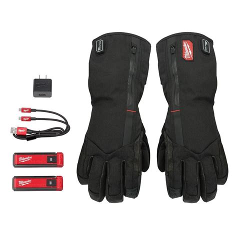 Milwaukee X-Large Heated Gloves with Battery and Charger - 561-21XL - The Home Depot カイロ, 作業服, 充電器