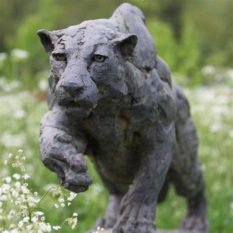 Leopard Statue Large Garden Ornament - Modern Sculpture Artist