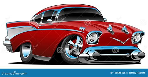 Classic Hot Rod In Vector. Black And White Illustration ...